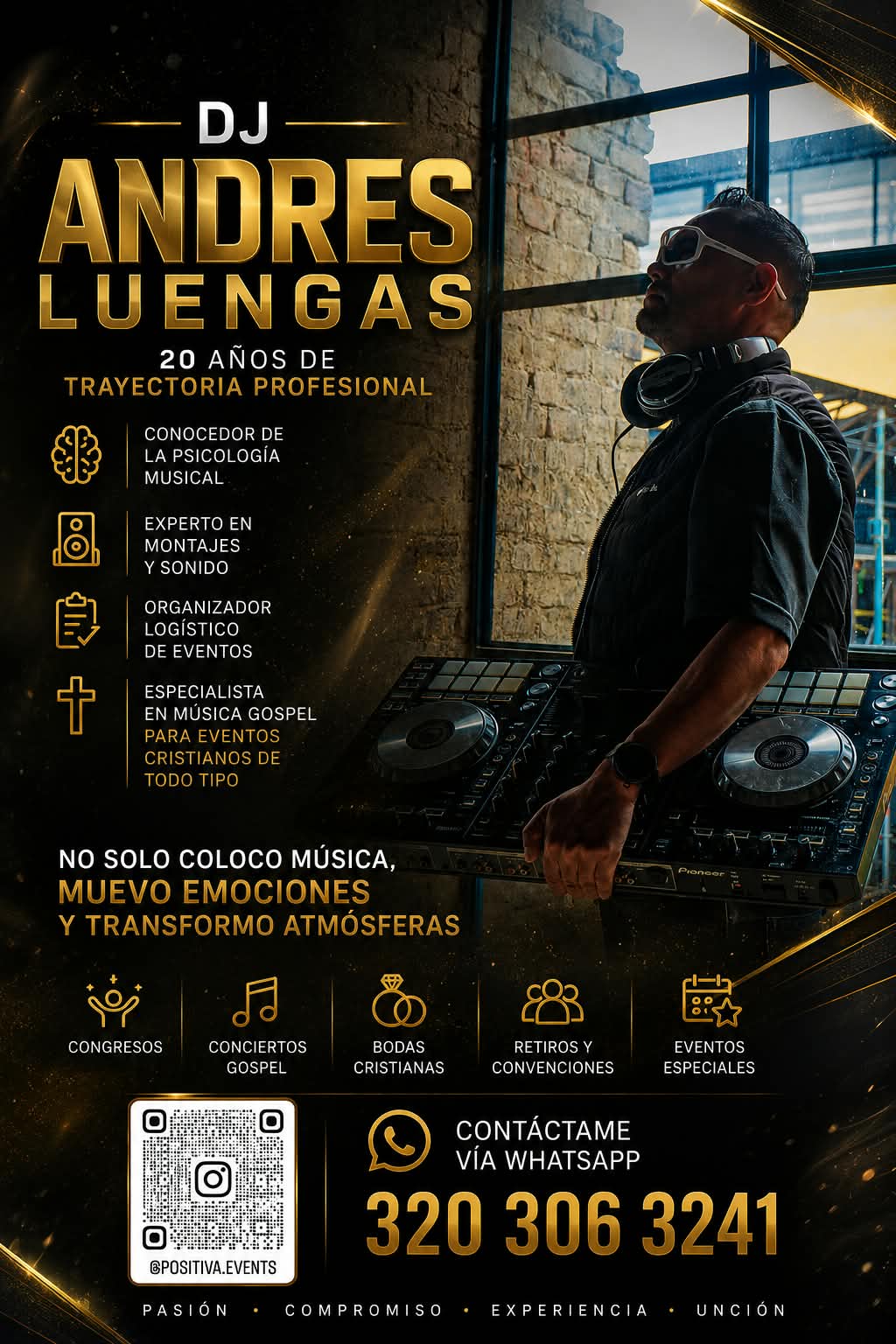 DJ Andrés Luengas 20 años de trayectoria profesional